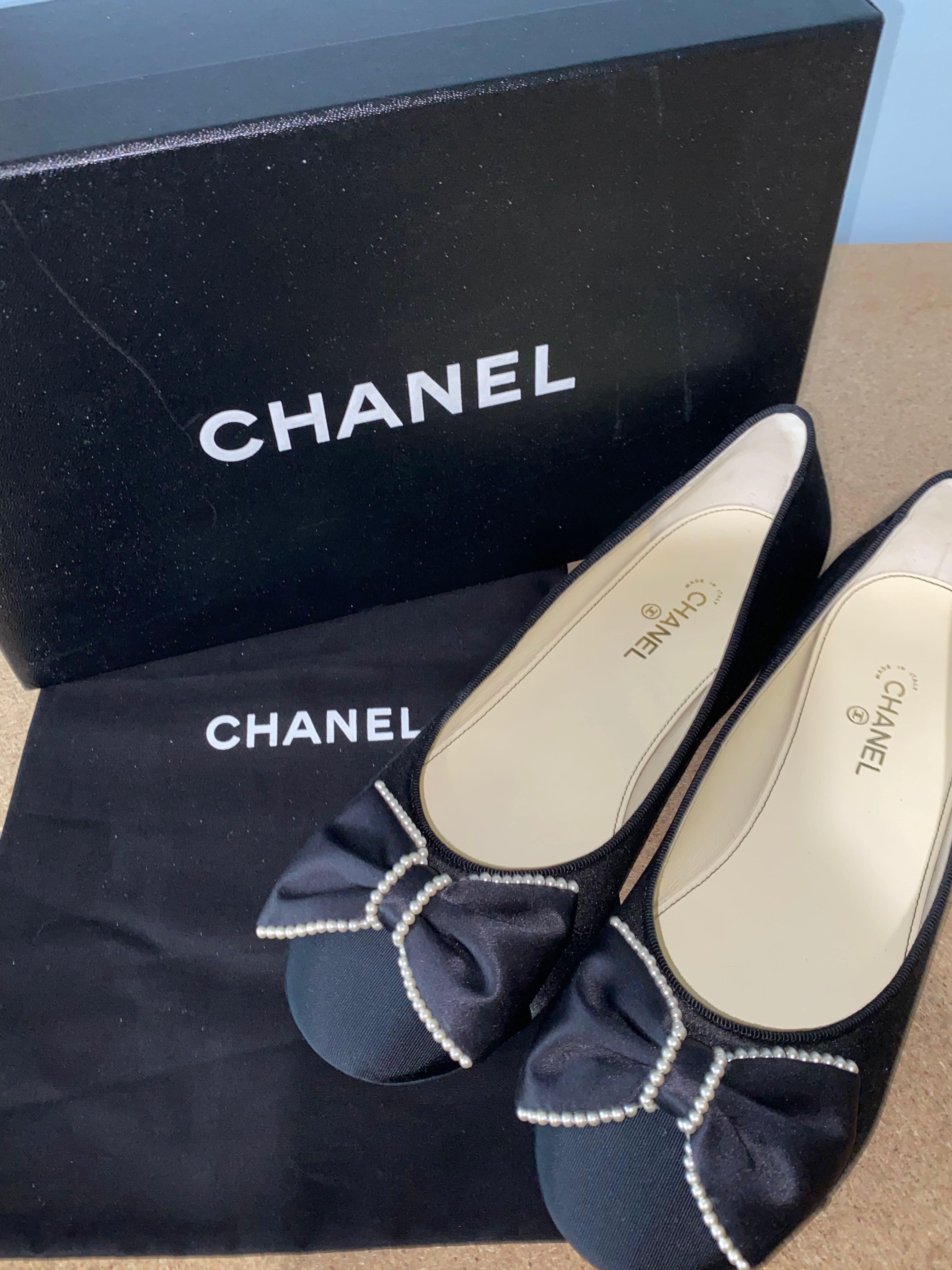 chanel bow flats