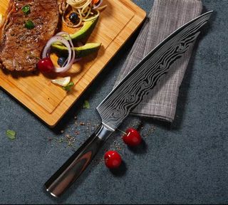 TURWHO 7.5 Inch Cleaver 67 Layers Damascus Steel Kitchen Knives  Professional Butcher Knife G10 Handle Damascus Steel Blade Damascus Chef  Knife