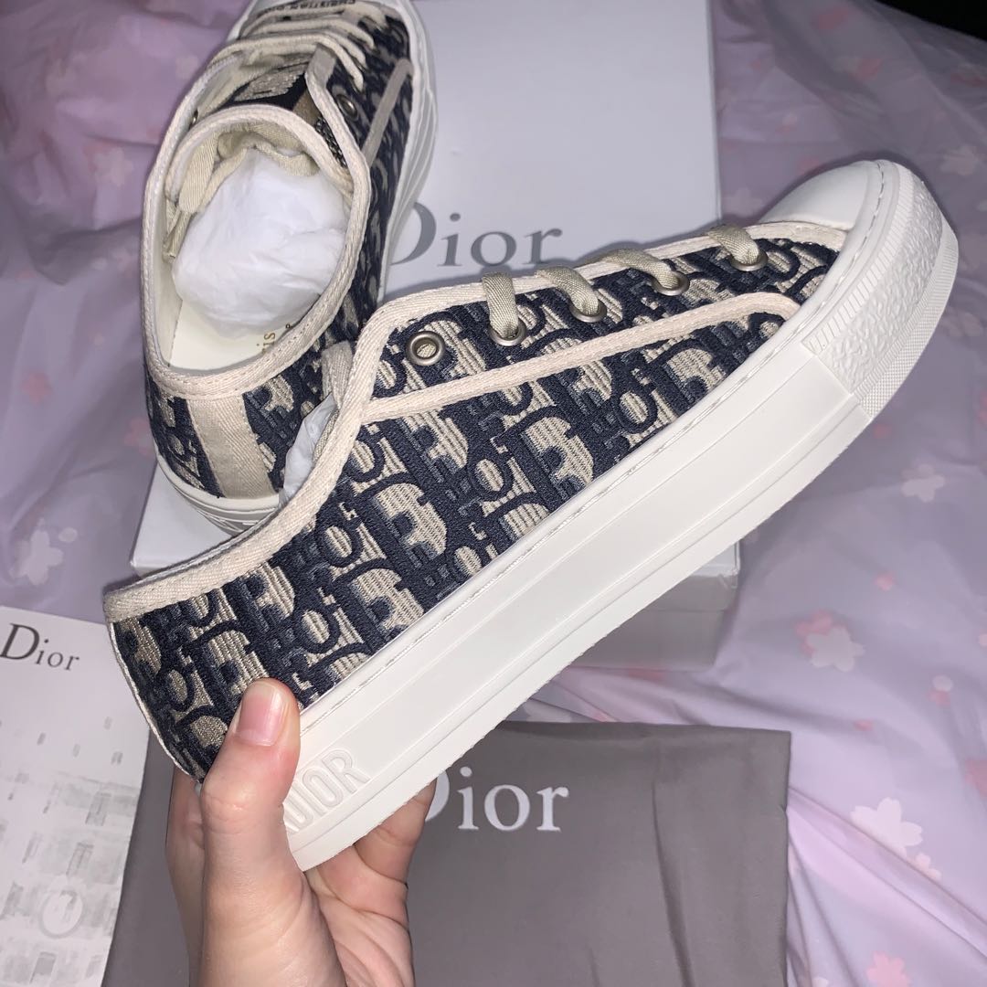 dior embroidered sneakers