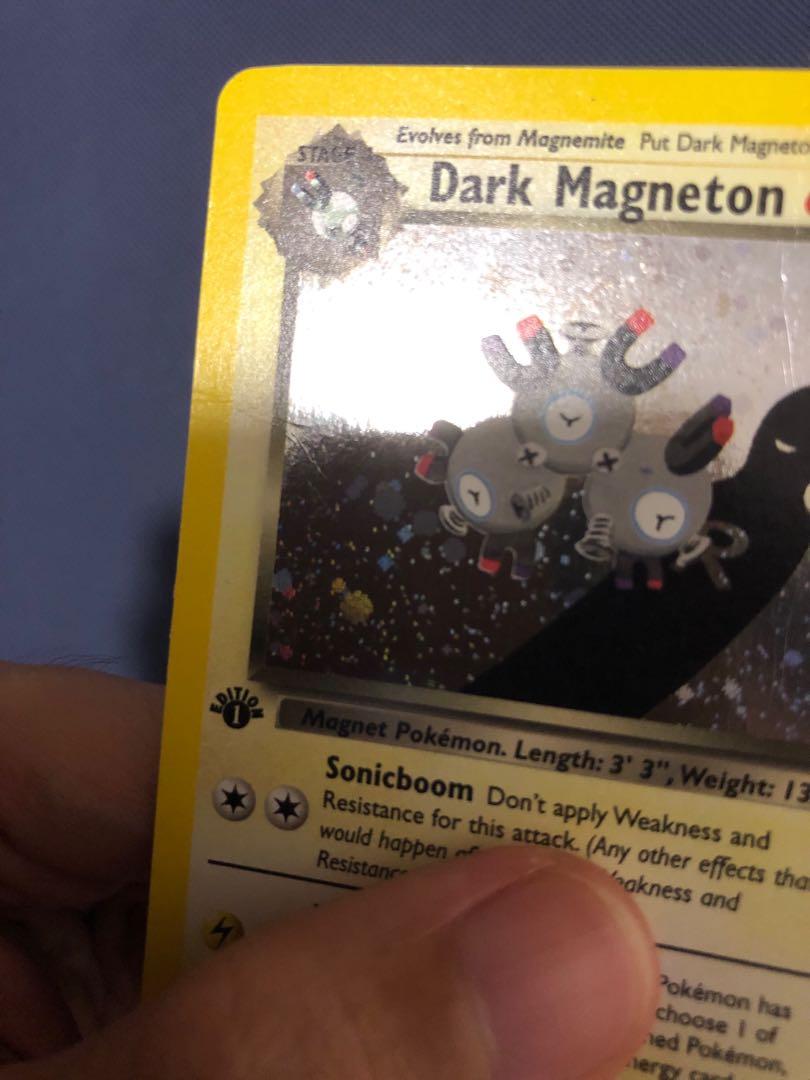 Dark magneton 1st edition 11/82. Team Rocket. Pokemon TCG card HP, Hobbies  & Toys, Toys & Games on Carousell