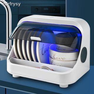 Dishes storage rack with disinfection cabinet