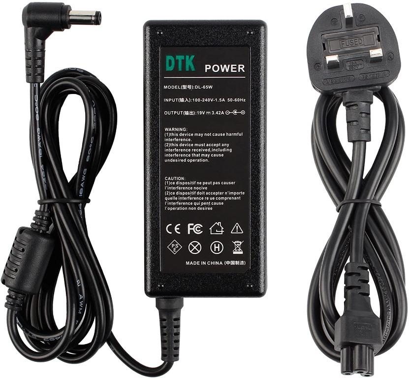 Dtk Ac Adapter Laptop Computer Charger Notebook Pc Supply Power Source For Asus N V85 Toshiba Lenovo Medion Output 19v 3 42a 65w Power Cord Connector Size 5 5 X 2 5mm Electronics Computer Parts Accessories