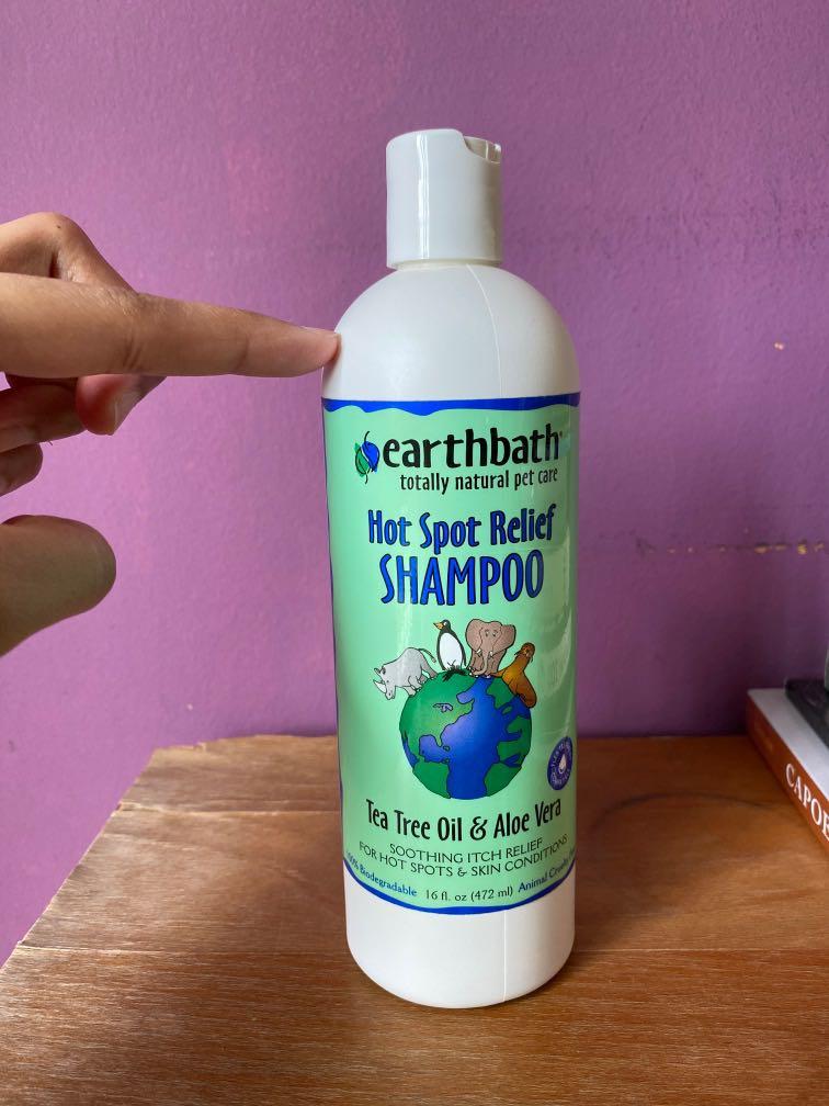 earthbath Hot Spot Relief Shampoo Tea Tree Oil Aloe Vera Pet