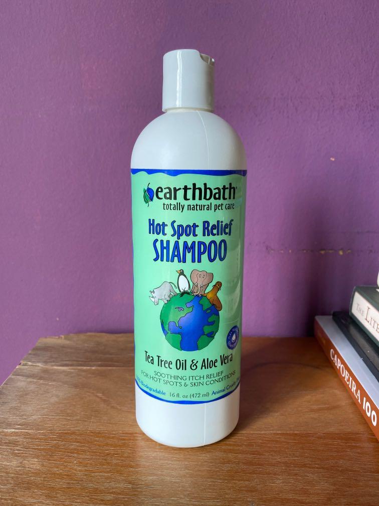 earthbath Hot Spot Relief Shampoo Tea Tree Oil Aloe Vera Pet Supplies Health Grooming on Carousell