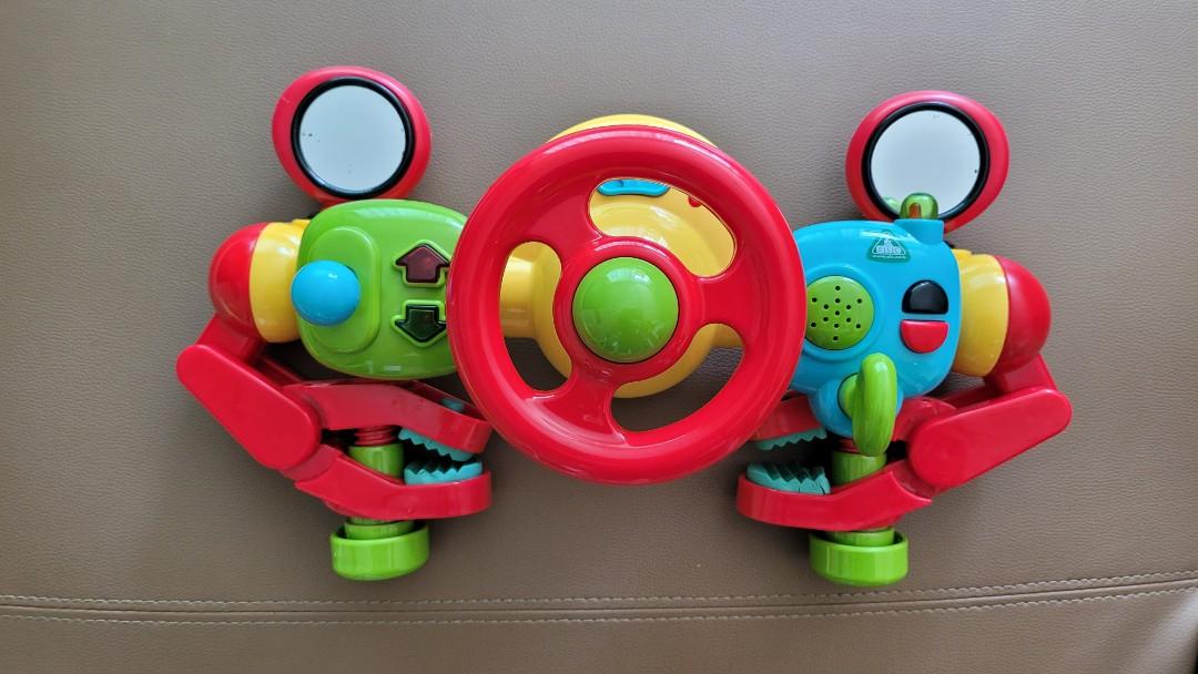 Elc pushchair top steering wheel
