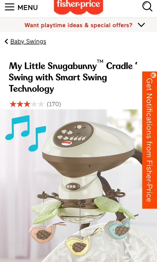 Snuggle bunny swing discount