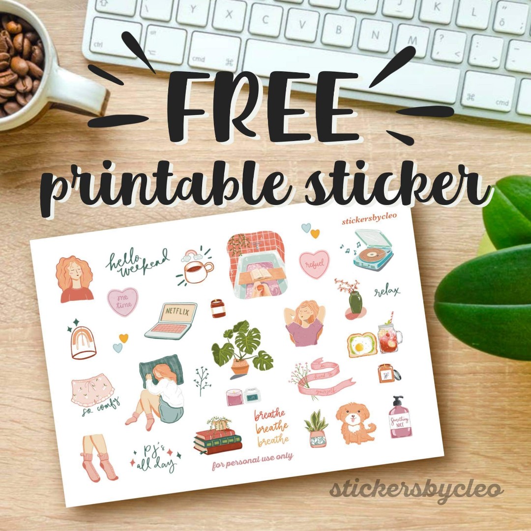 Cute Planner Stickers With Rabbits – Free Printable! - Cute