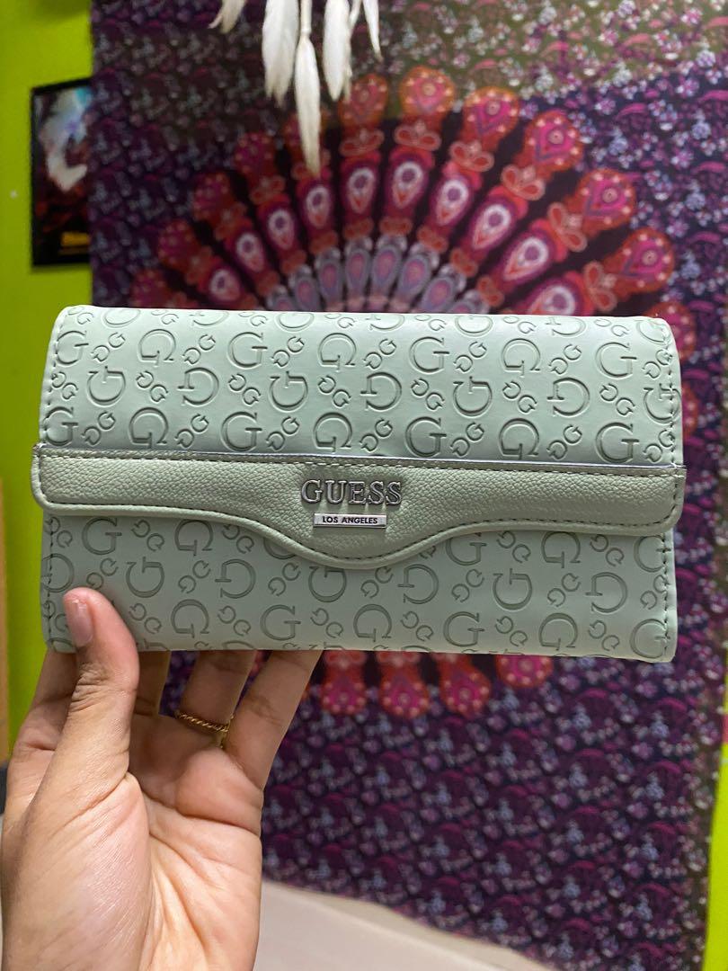 guess green wallet