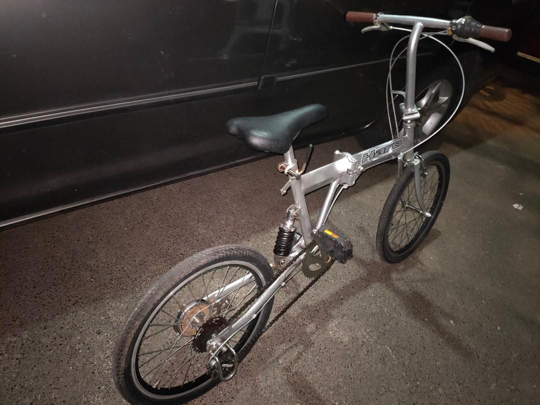 Haro folding bike w shocks Sports Equipment Bicycles Parts Bicycles on Carousell