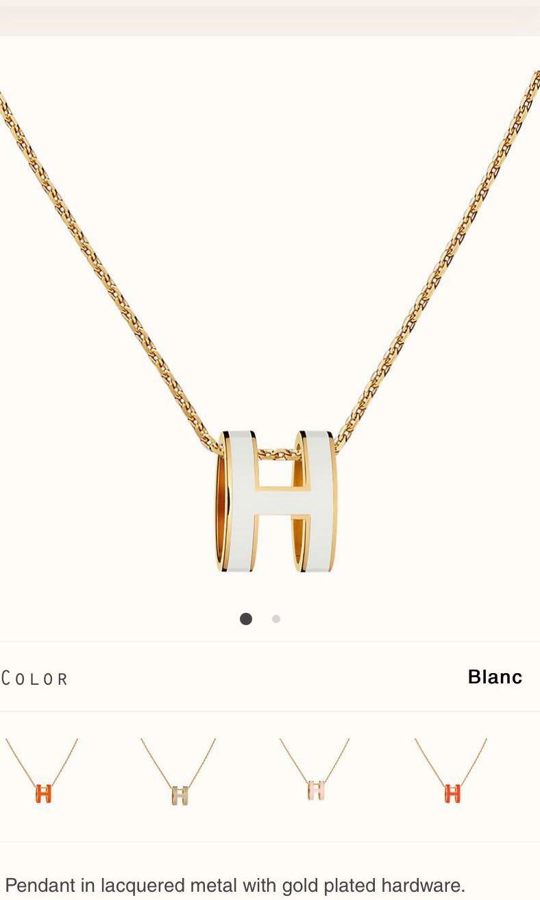 Hermes Pop H Blanc H147991F 49, Women's Fashion, Jewelry 