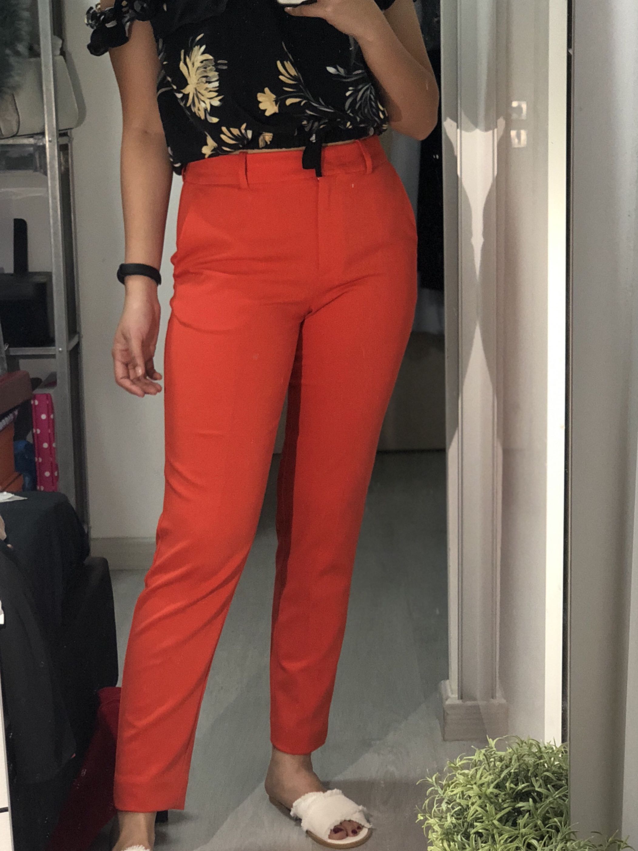 H&m orange on sale pants