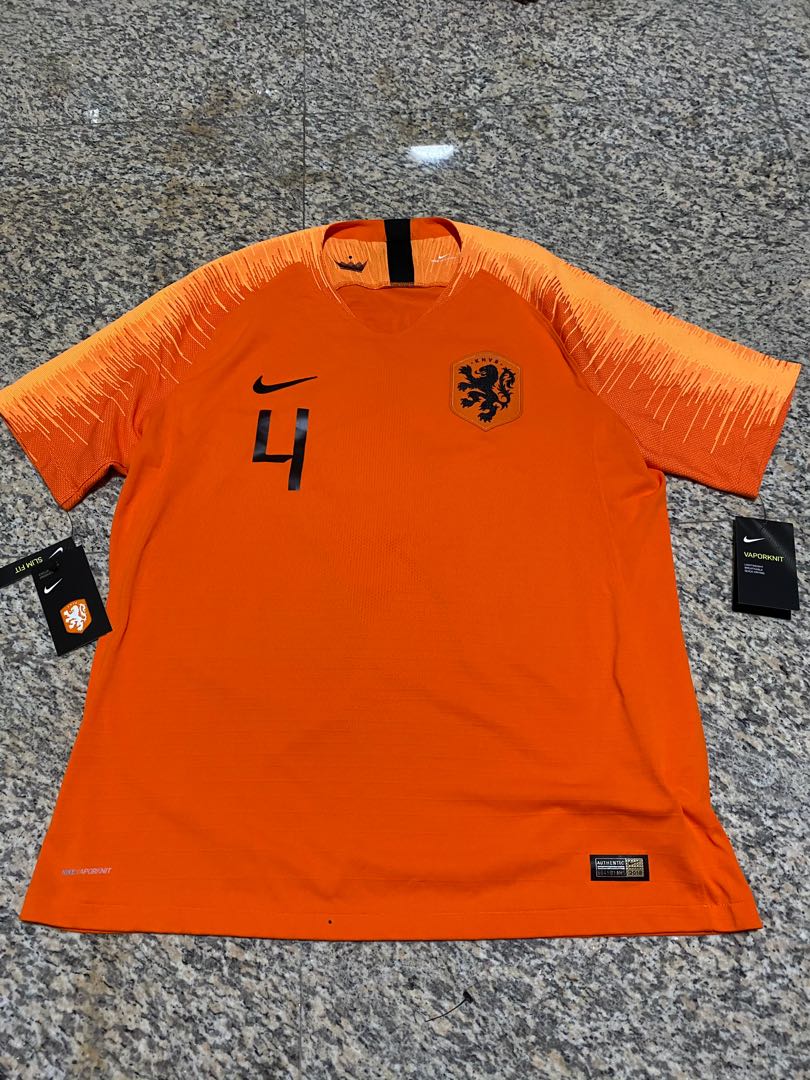 Holland 2018 20 Virgil Van Dijk Player Version Jersey Sports Sports Apparel On Carousell