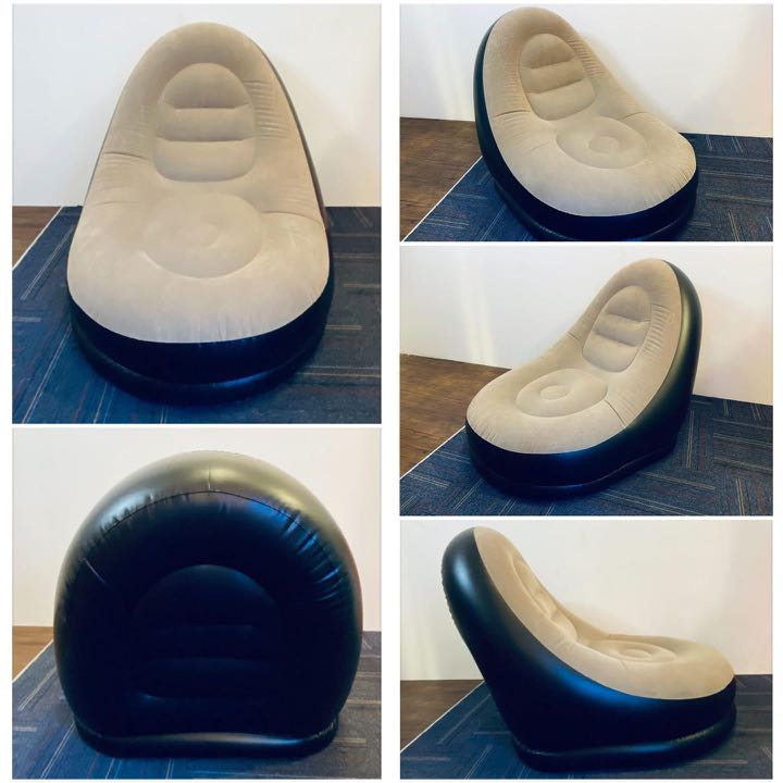 Inflatable Air Sofa Set (Couch & Leg Rest), Furniture & Home Living