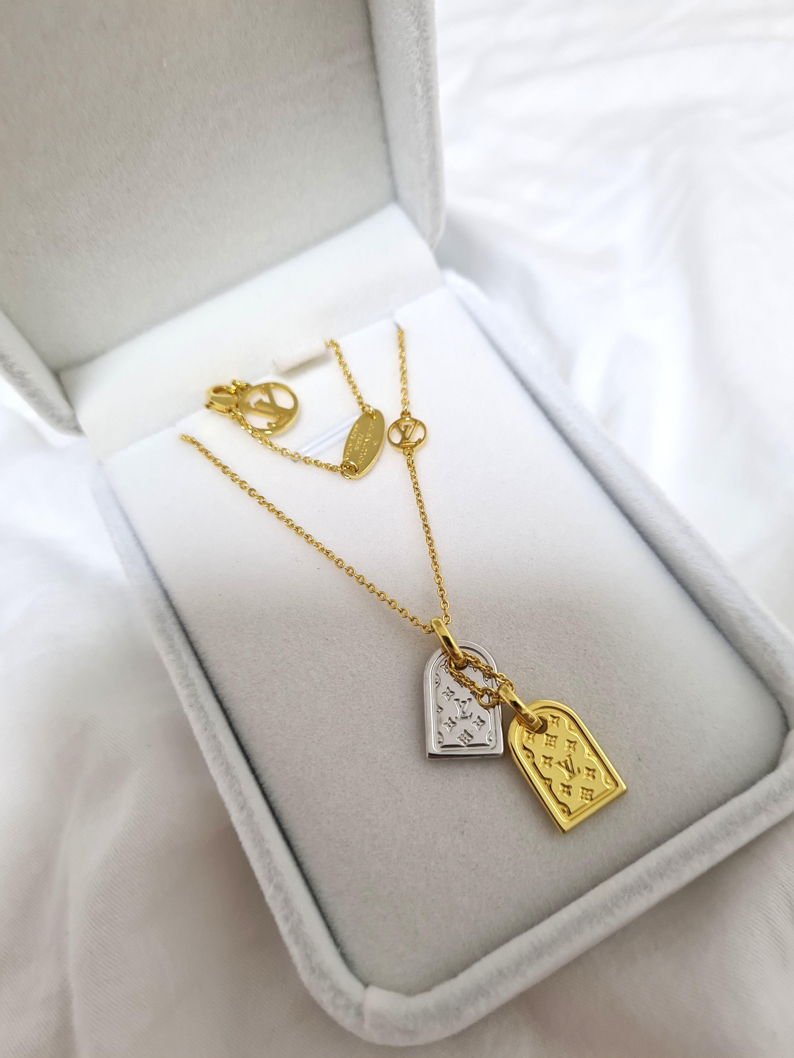 Louis Vuitton Precious Nanogram Tag Necklace