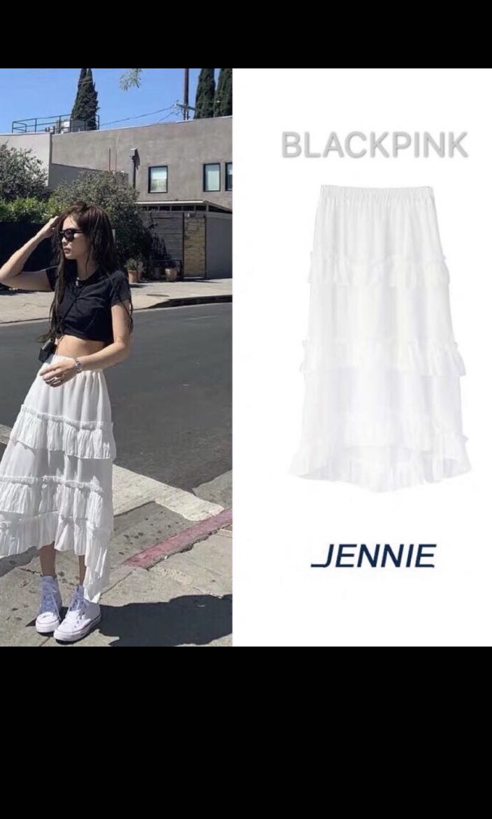 Jennie white skirt Clearance