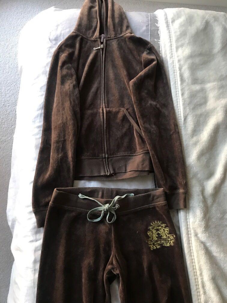 brown juicy couture tracksuit