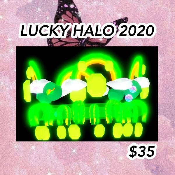 Last One Rare Lucky Halo 2020 Royale High Toys Games Video Gaming In Game Products On Carousell - lucky halo roblox royale high
