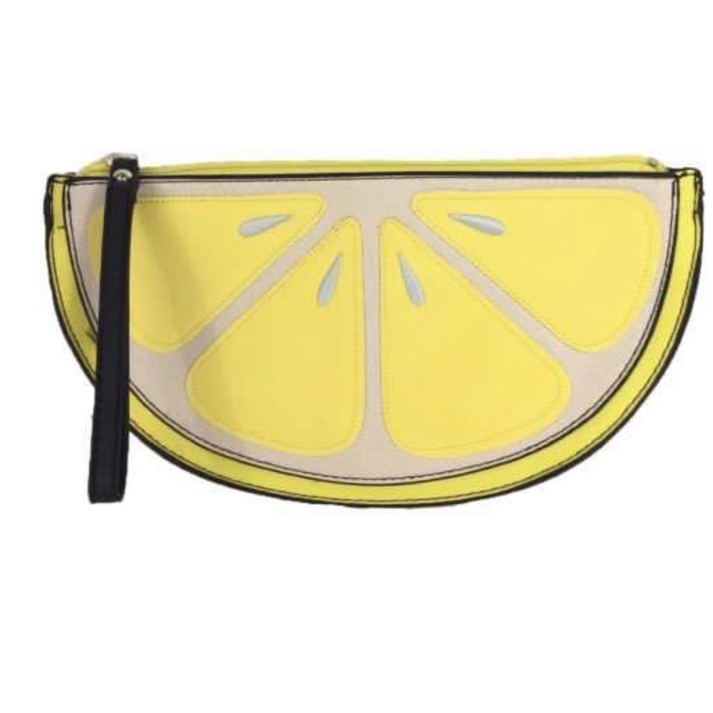 lemon clutch bag