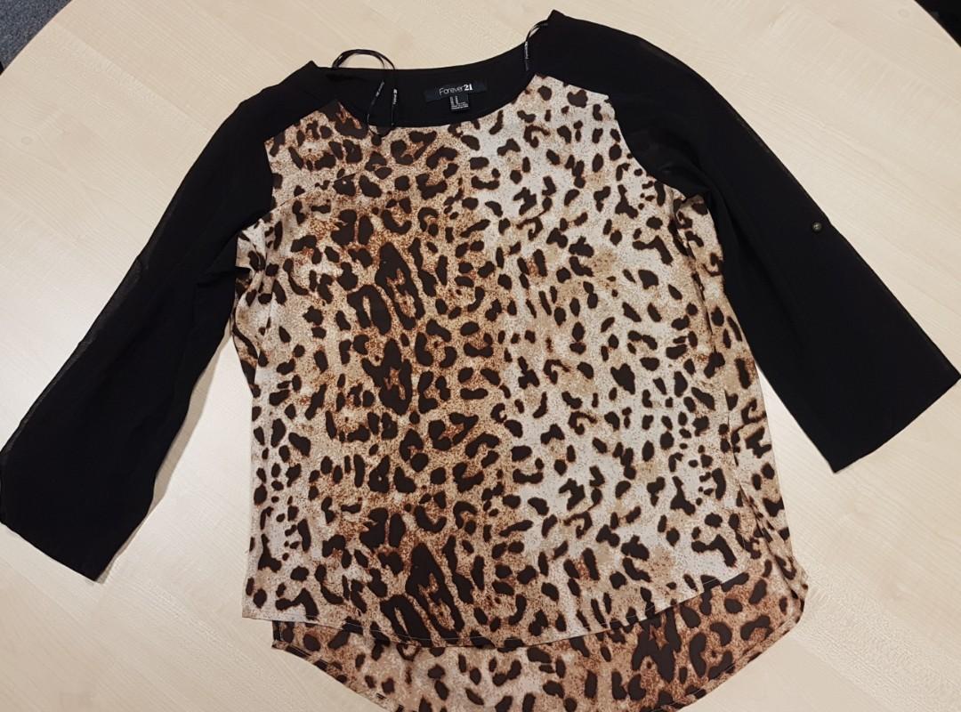 forever 21 leopard tops