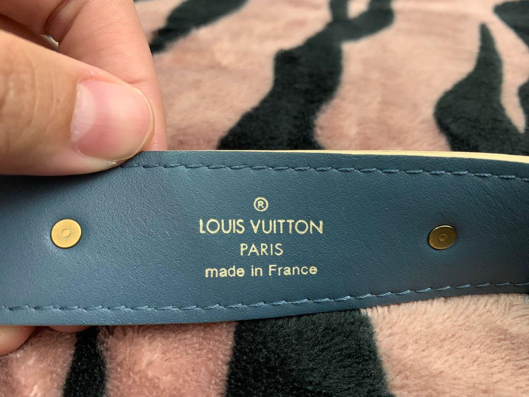 Louis Vuitton Blue Studded Suhali Belt