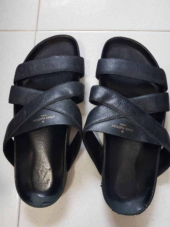 Louis Vuitton Mens Sandals, Black, 5