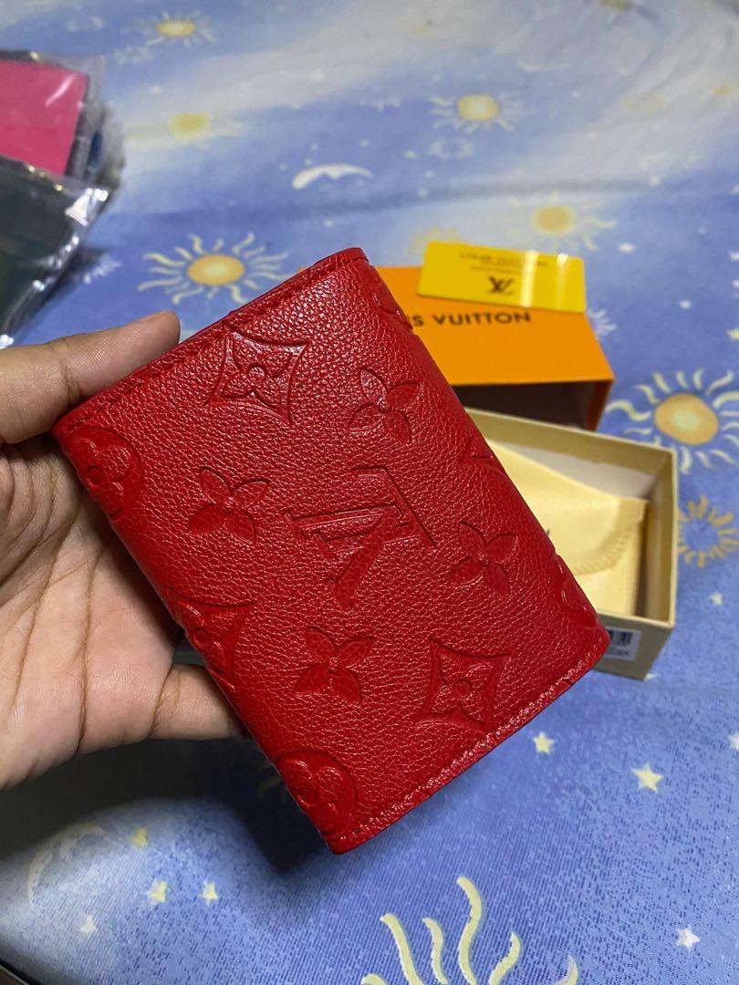 LV Small Bifold Wallets (Embossed Red), Women's Fashion, Bags & Wallets,  Wallets & Card holders on Carousell