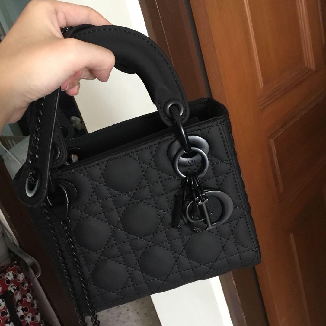 lady dior bag matte black