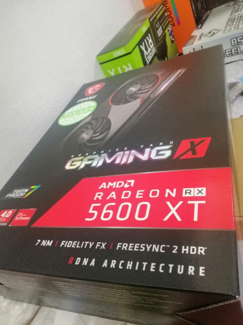 Msi Rx 5600 Xt Gaming X Electronics Computer Parts Accessories On Carousell