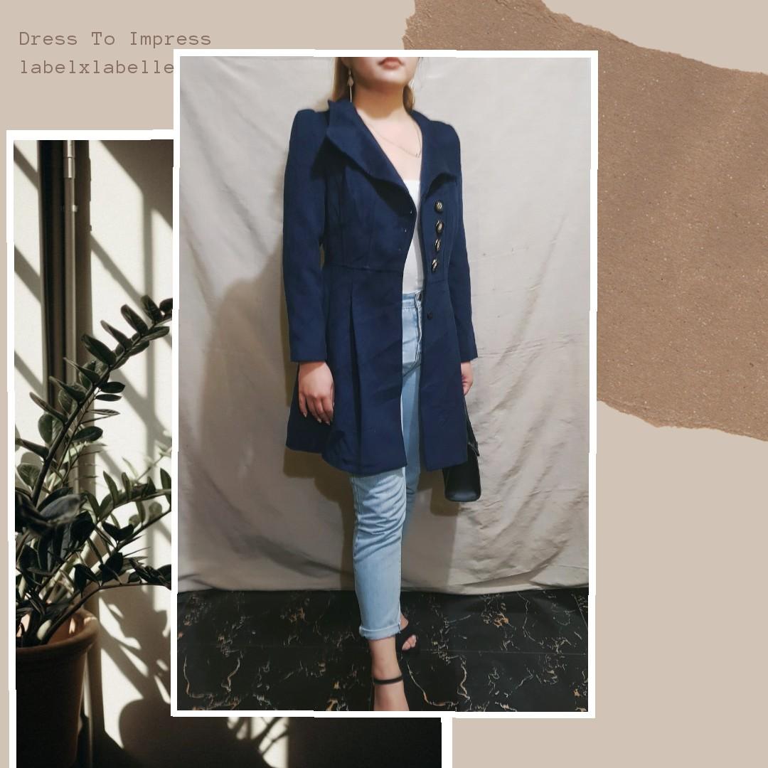 navy blue coat womens