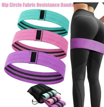 3pcs Non Slip Resistance Bands Booty Elastic Glutes Hip Circle Legs Squat Yoga