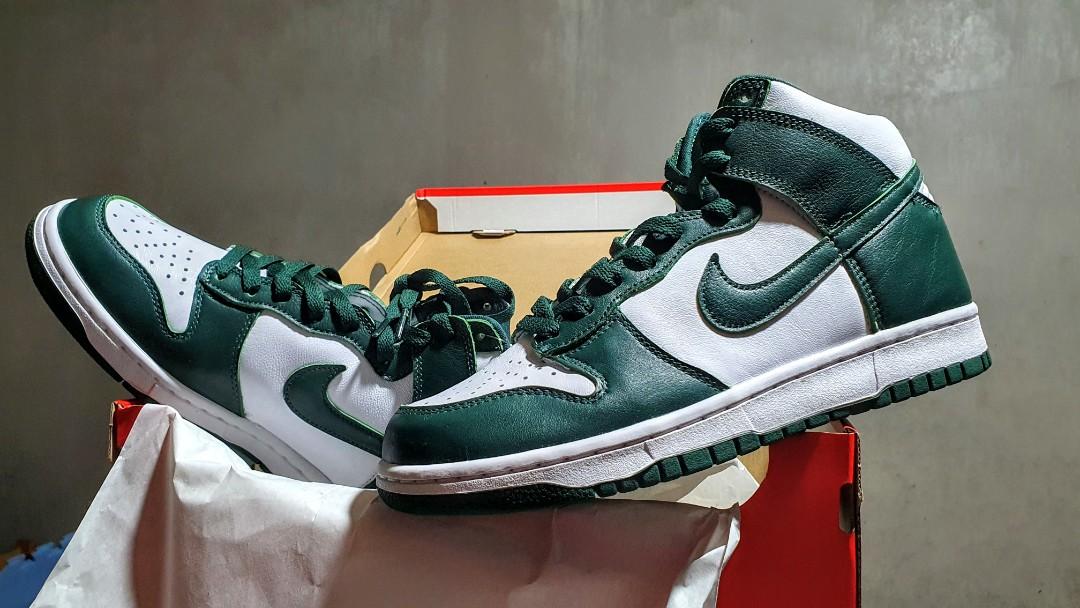 dunk high spartan green stock