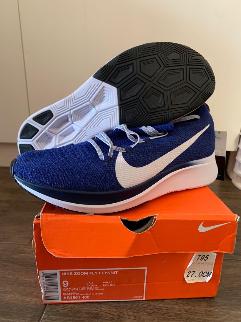 Nike Zoom Fly Flyknit Deep Royal / White-Blue Void Running Shoes