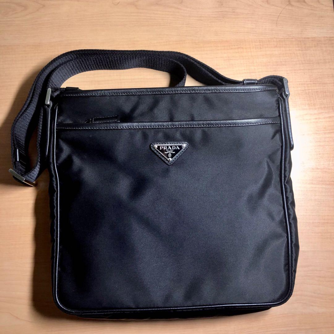 Prada Leather Messenger Bag, Men's Fashion, Bags, Sling Bags on Carousell