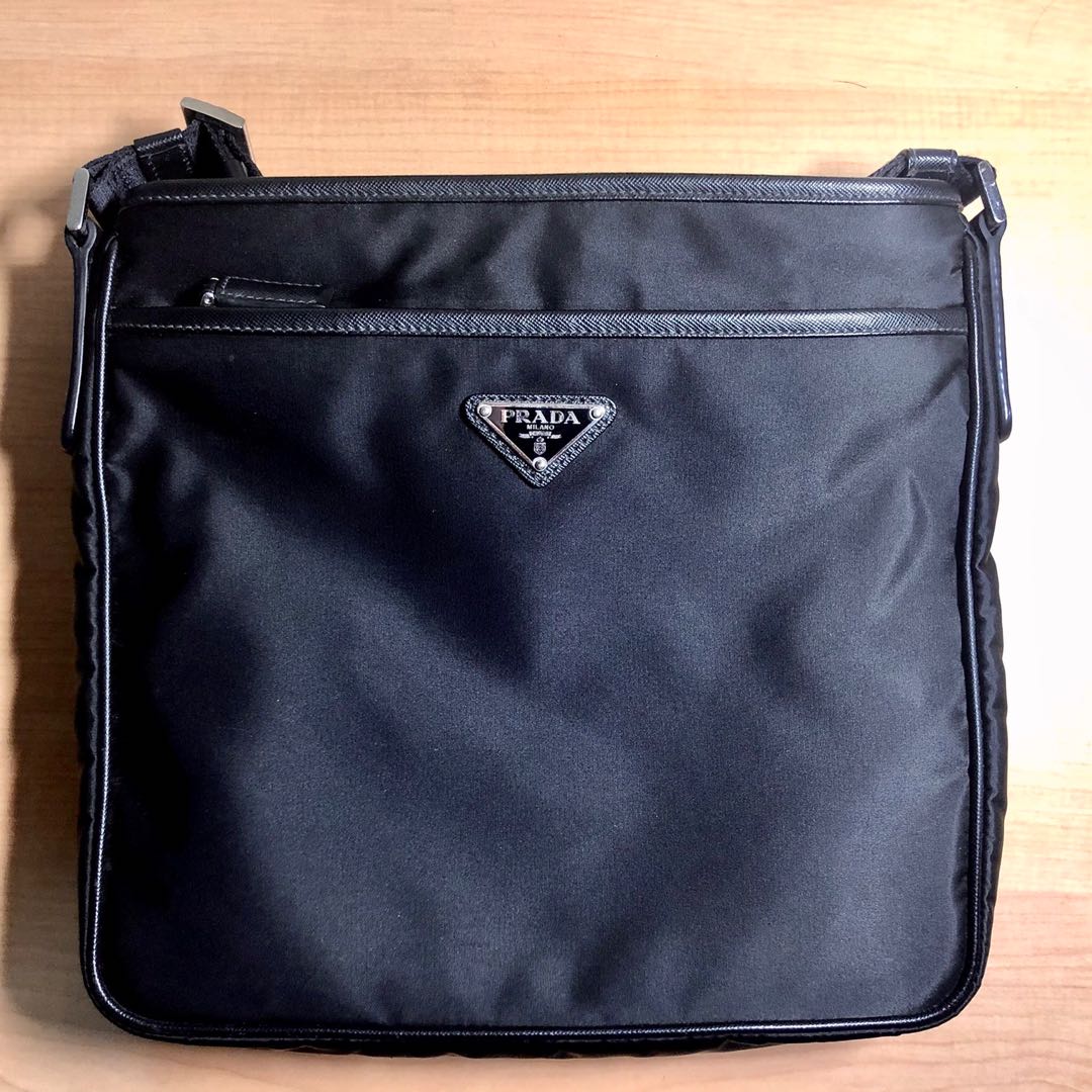 Prada Leather Messenger Bag, Men's Fashion, Bags, Sling Bags on Carousell
