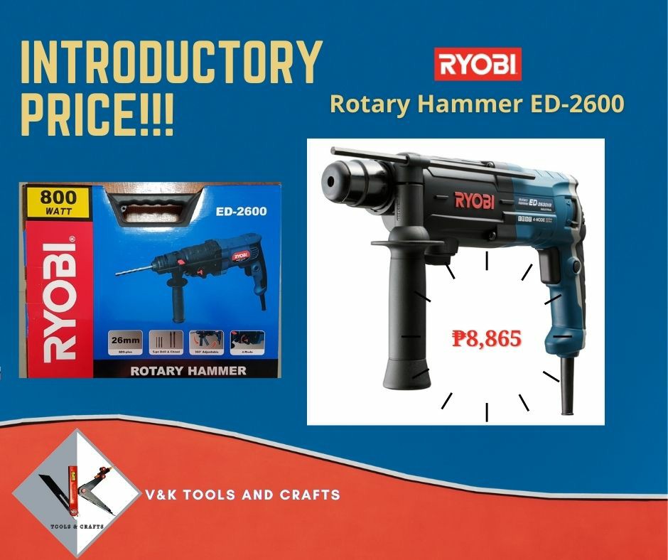RYOBI Rotary Hammer/Drill, Commercial & Industrial, Construction Tools & Equipment on Carousell