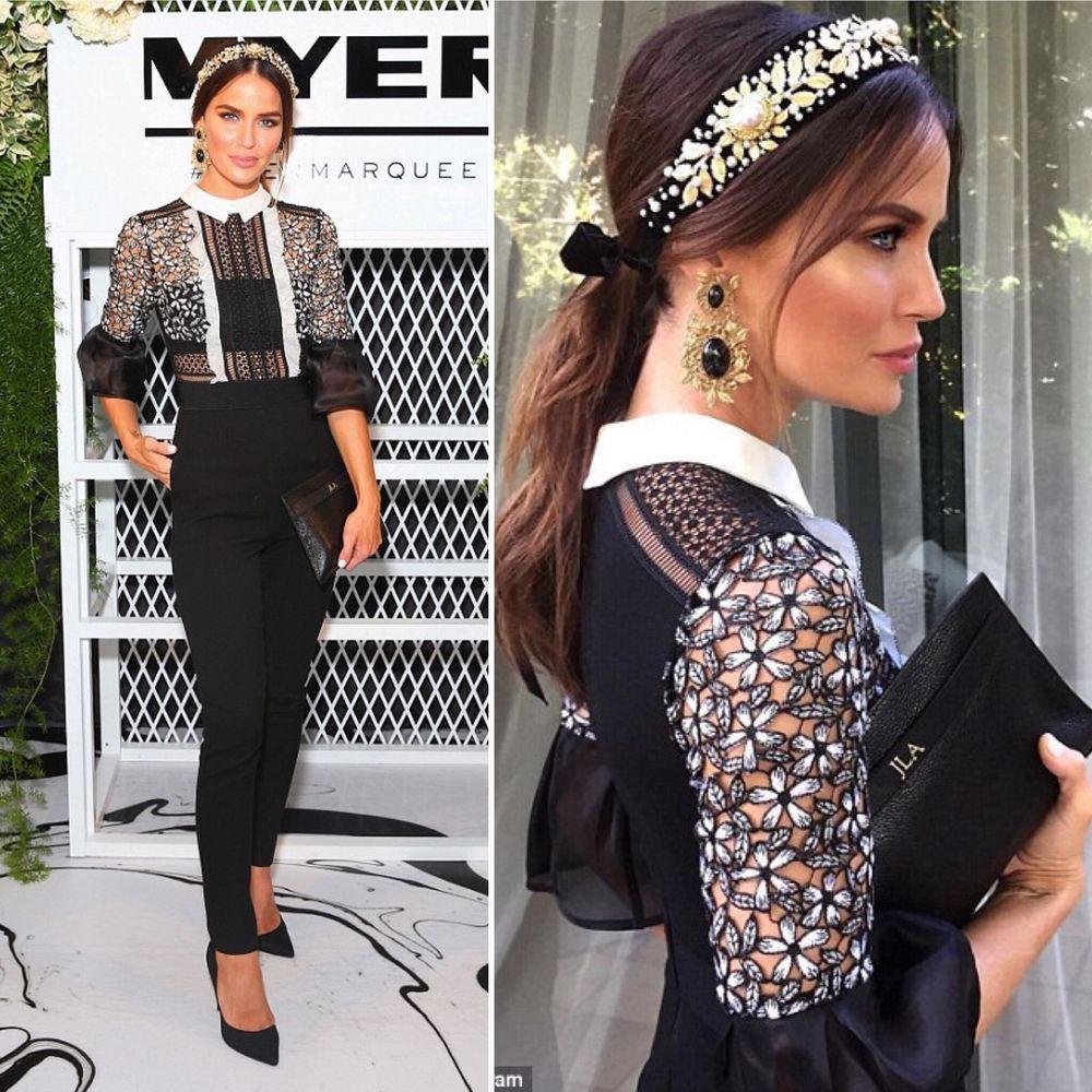 Self Portrait bell sleeve jumpsuit