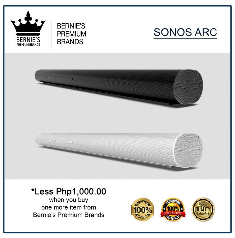 SONOS ARC (Category: Soundbars, Speakers & Amplifiers) located in Pasay City. Submitted by premiumbrands (Listing ID 1038255518, Image 1). Description: 100% Certified Original/Genuine product. Everything is brand new, and factory sealed. Available, and ready for FREE delivery via LBC Hong Kong (3-7 days, LBC-HK schedule). Check out our FACEBOOK pages: Bernie's Premium Brands - Gadgets Bernie's Premium Brands – Women Bernie’s Premium Brands - Tool