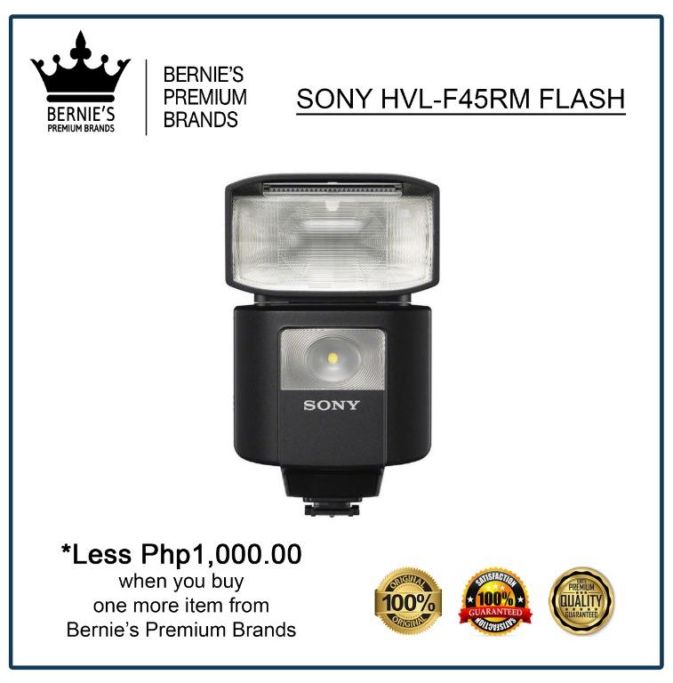 SONY HVL-F45RM FLASH (Category: Flashes) located in Pasay City. Submitted by premiumbrands (Listing ID 1038258097, Image 1). Description: 100% Certified Original/Genuine product. Everything is brand new, and factory sealed. Available, and ready for FREE delivery via LBC Hong Kong (3-7 days, LBC-HK schedule). Check out our FACEBOOK pages: Bernie's Premium Brands - Gadgets Bernie's Premium Brands – Women Bernie’s Premium Brands - Tools .