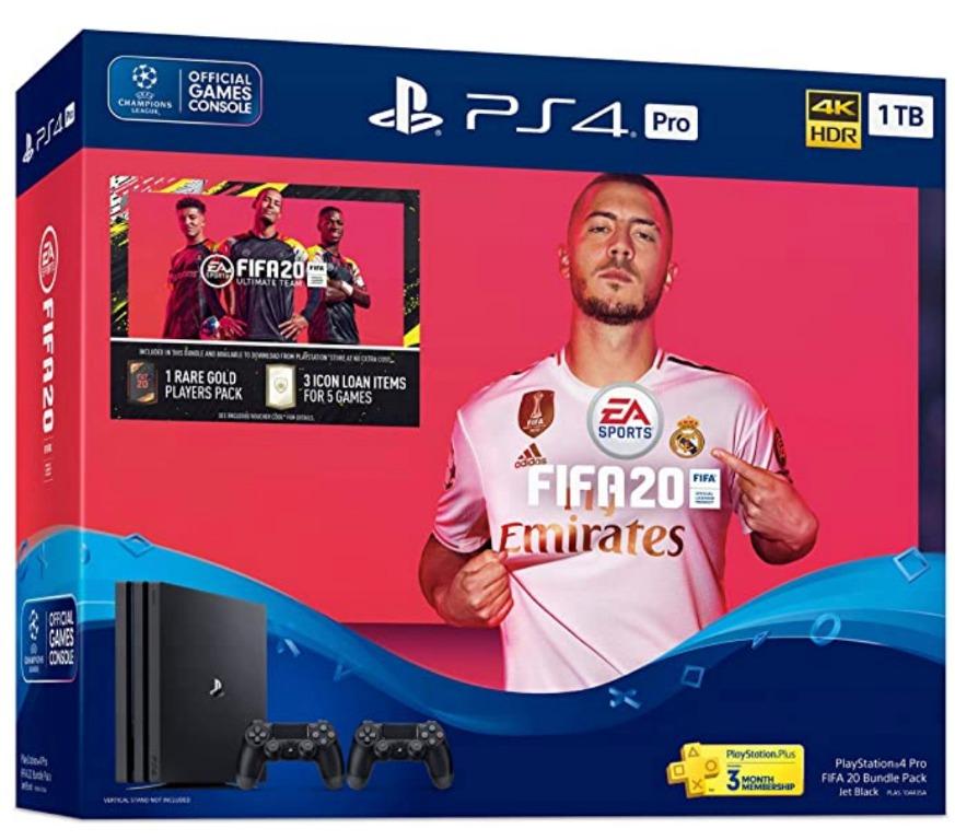 ps4 pro fifa 20 2 controllers