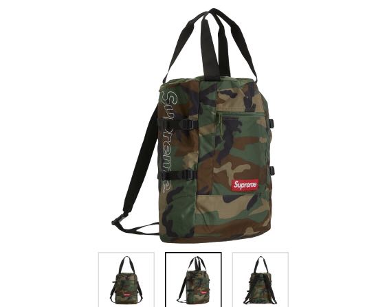 Supreme Tote Backpack Camo SS19, Men's 