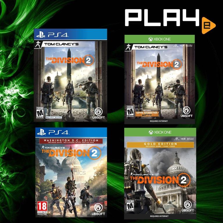 The Division 2 Regular Washington Dc Gold Steelbook Edition Brand N Ps4 Xbox One Ew Video Gaming Video Games Xbox On Carousell