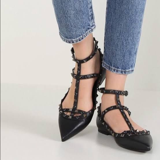 Valentino Rockstud Caged Flats Women s Fashion Footwear Flats