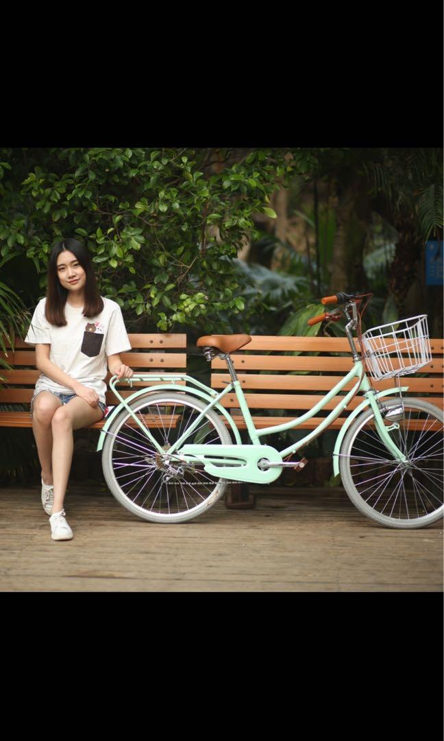 mint green bike