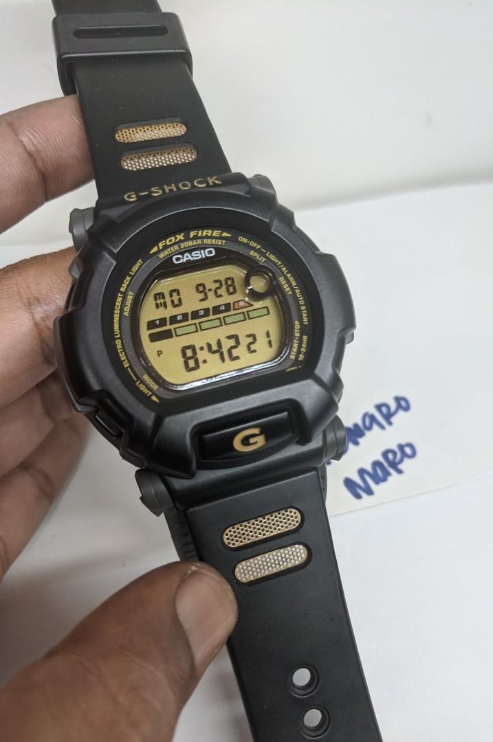 Vintage G-Shock DW-002 Foxfire black gold, Men's Fashion, Watches