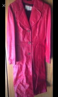 Vintage Leather Coat Jacket