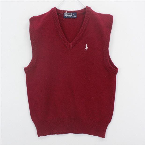 Red polo best sale sweater vest