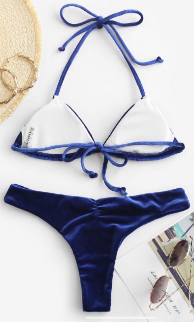 ZAFUL Blue Velvet Bikini