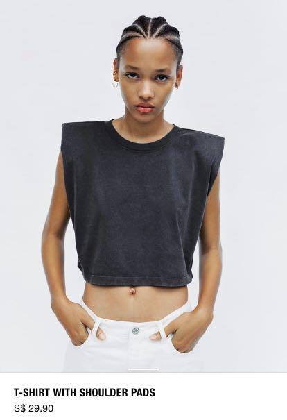Zara shoulder pad top outlet
