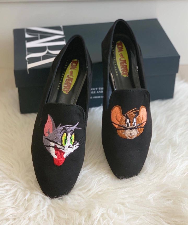 ZARA TOM & JERRY FLATSHOES ZARA SHOES, Fesyen Wanita, Sepatu di Carousell