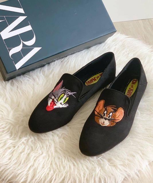 ZARA TOM & JERRY FLATSHOES ZARA SHOES, Fesyen Wanita, Sepatu di Carousell